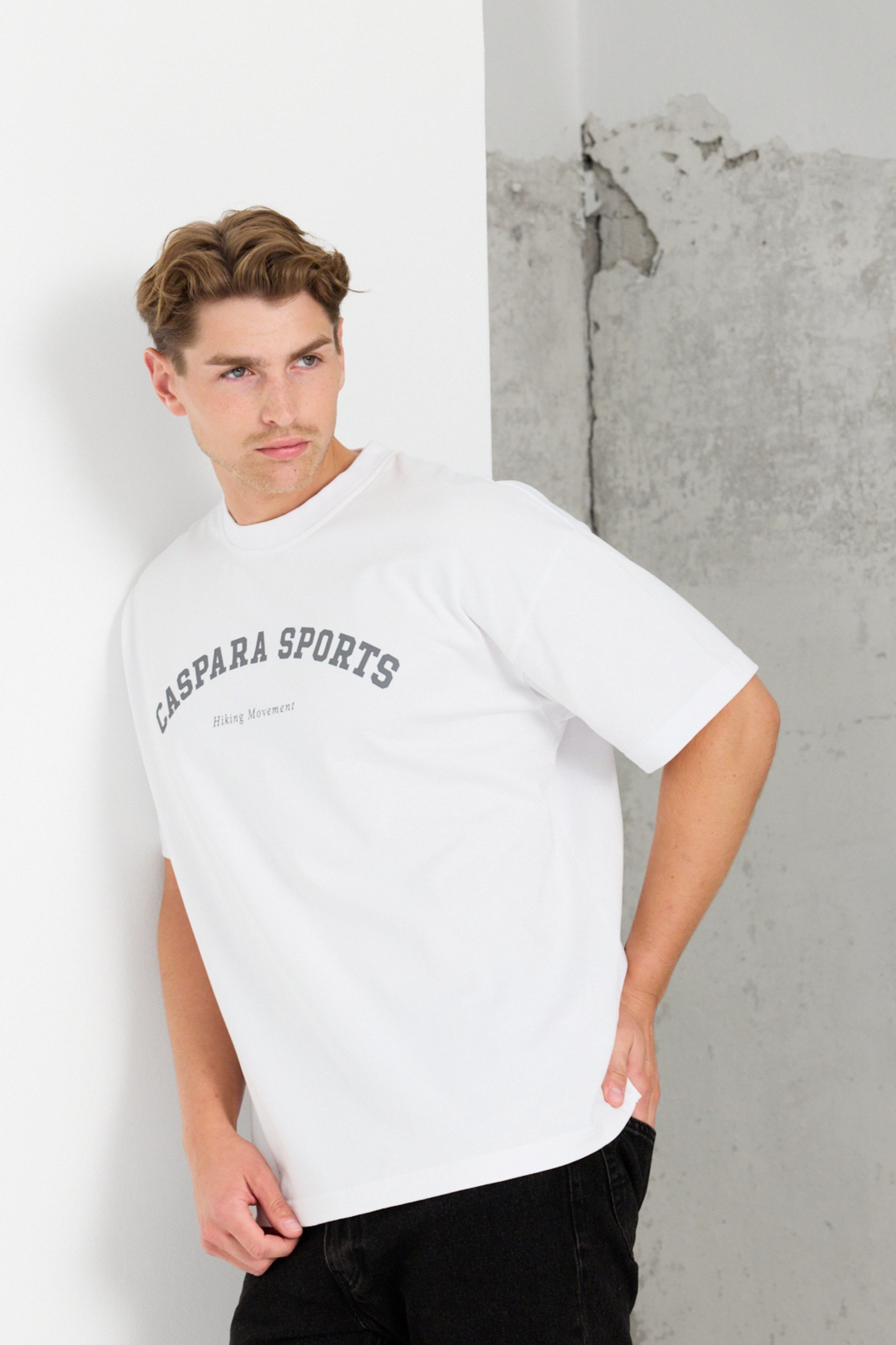 M. CS Tee - White w. anthracite